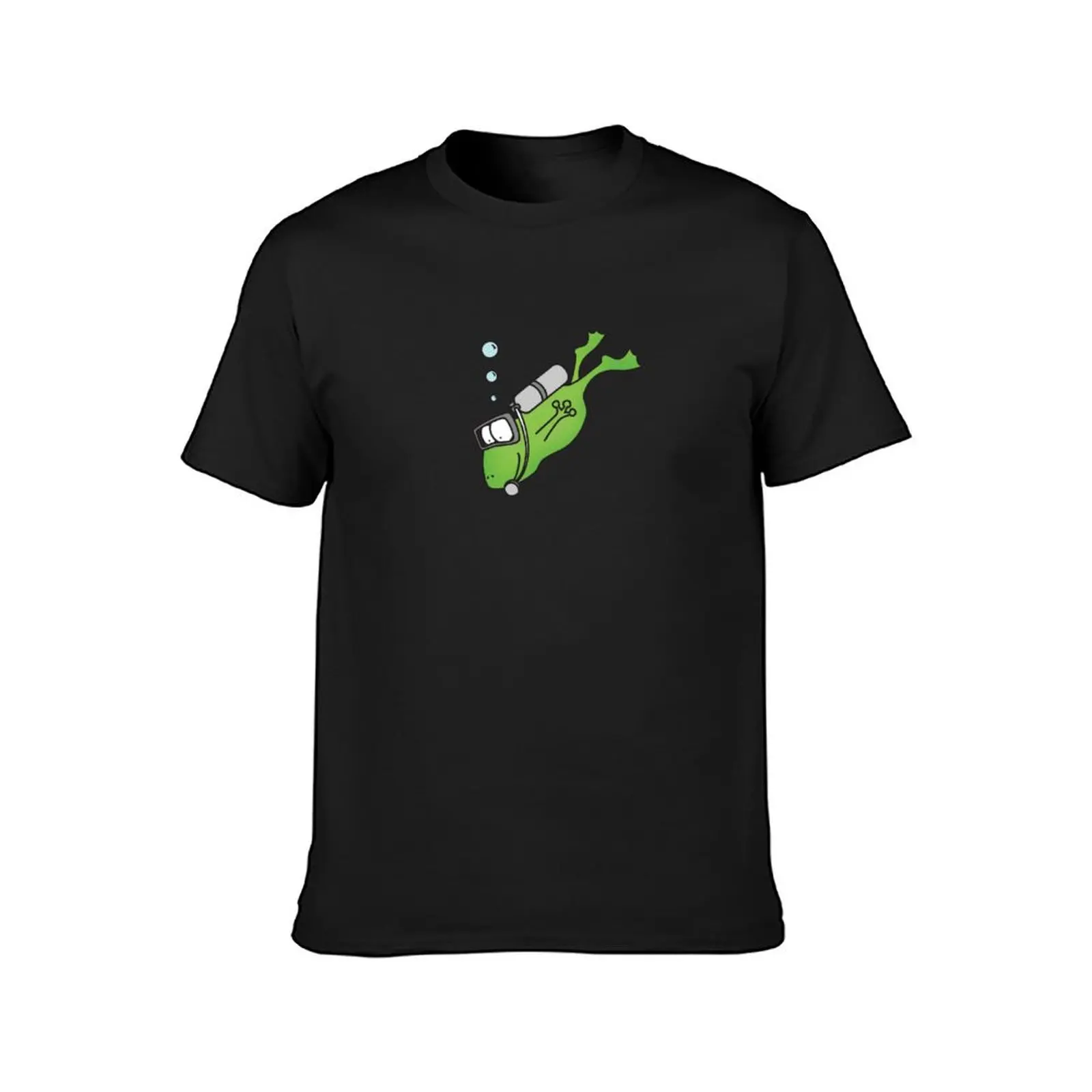 Diving Frog T-Shirt oversized anime mens t shirts casual stylish