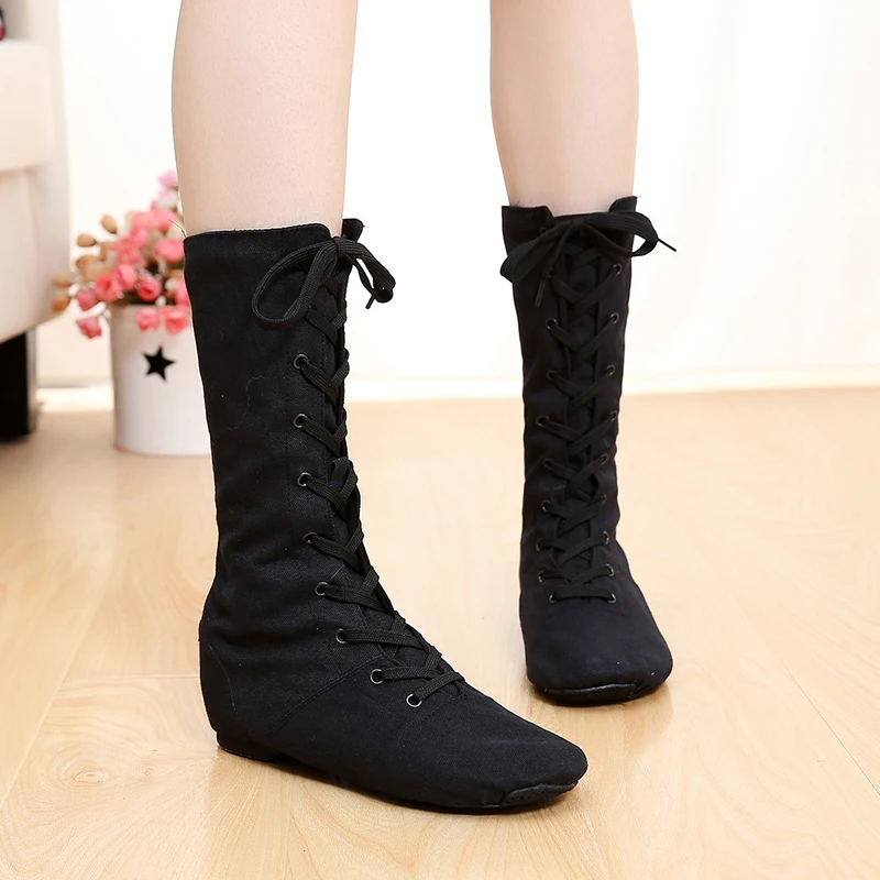 Free Shopping New PU Leather Long-barreled Belt High Modern Boots Jazz Dance Shoes