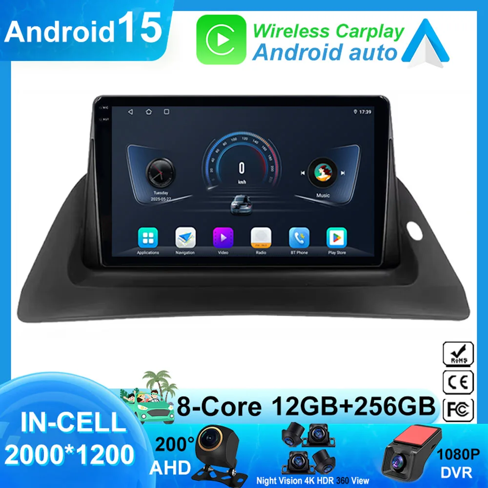 Android 15 para renault kangoo 2008 - 2018 rádio do carro android reprodutor de vídeo multimídia gps carplay auto sem 2din dvd unidade principal 4g