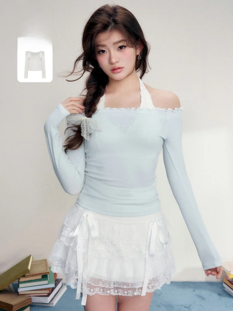 

Новая летняя футболка 6Dews с длинным рукавом, облегающая, для молодых женщин, модный дизайн