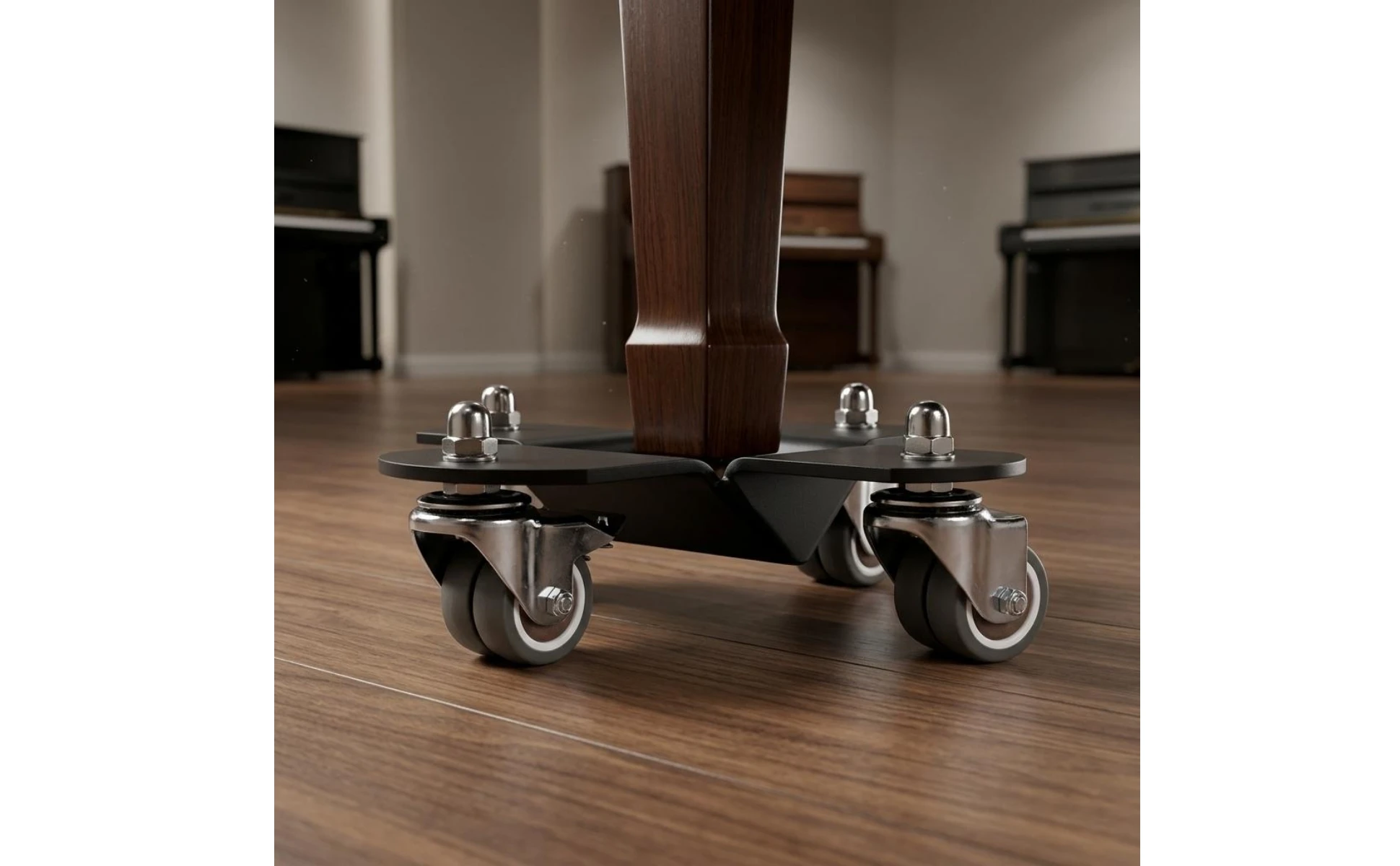 360 Degree Swivel Caster Wheels Piano Truck Dolly Base a Croce Heavy Duty Mover Cart for Easy Instrument Handling