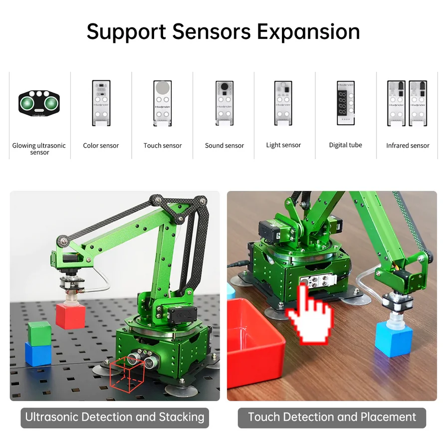 Hiwonder 5 Axis Robot Arm MaxArm Open Source Robotics Manipulator Powered by ESP32 for Python Arduino Program Inverse Kinematics