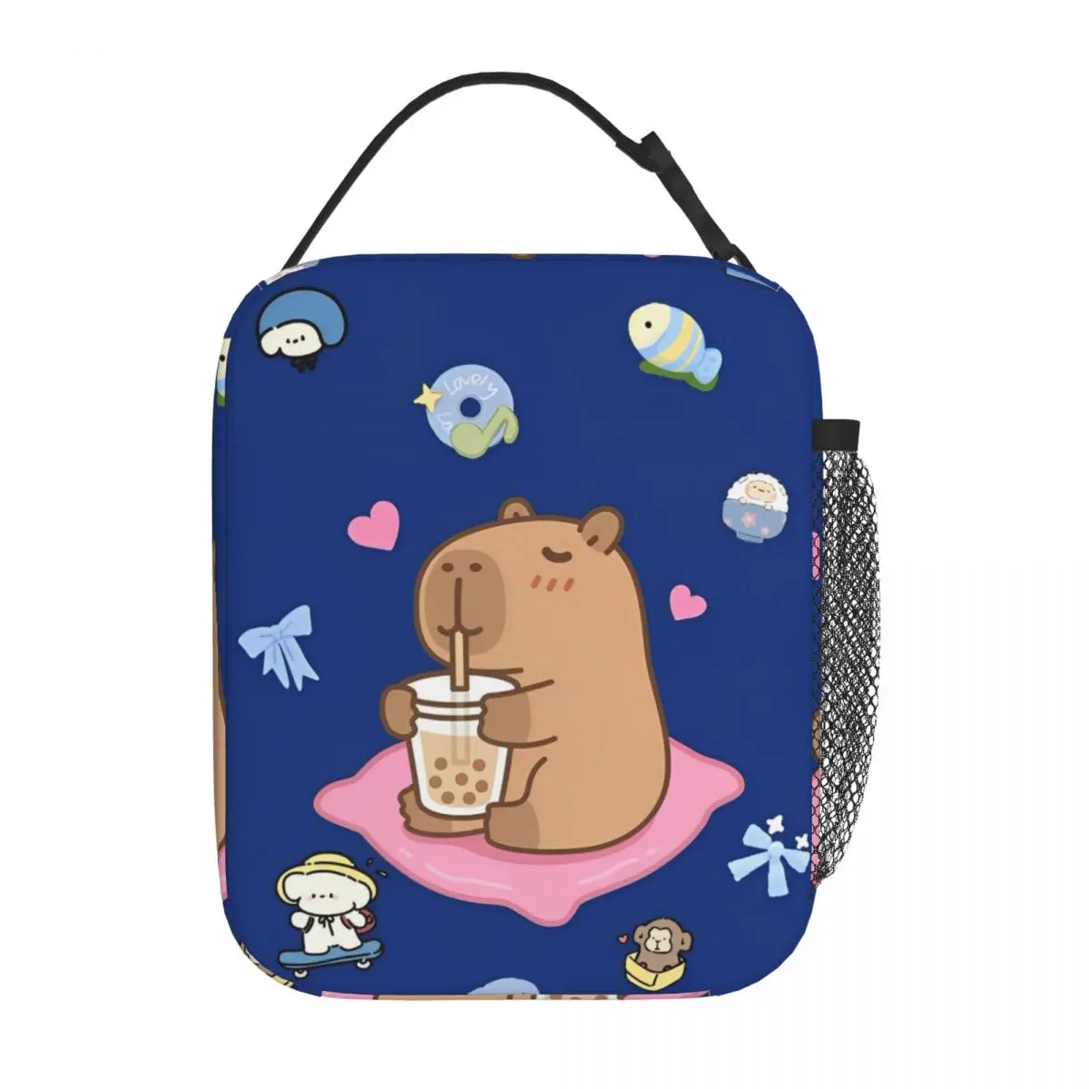 Capybara Capibara Animal Insulated Lunch Bag Leakproof Lunch Container Thermal Bag Tote Lunch Box School Picnic Food Handbags