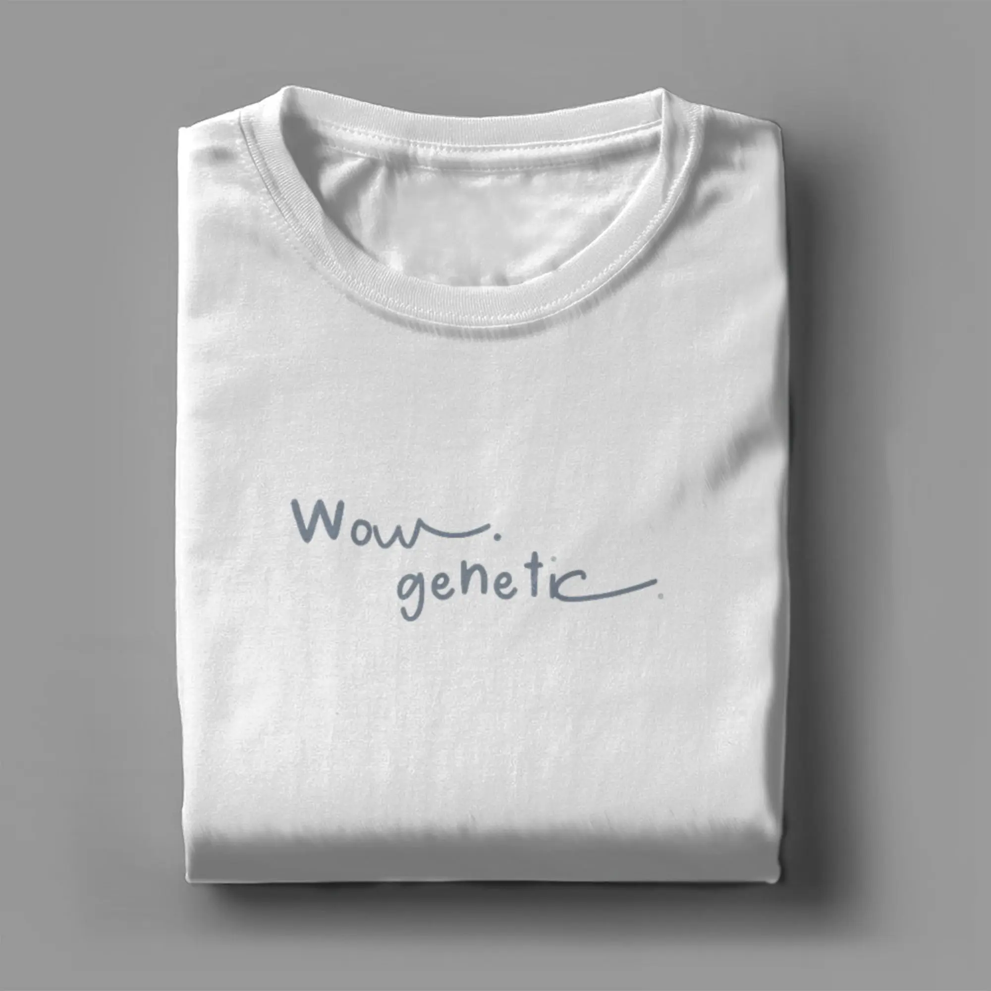 Leisure Hollanov Wow Genetic T-Shirt Men Crewneck 100% Cotton T Shirt  Short Sleeve Tees Summer Clothing