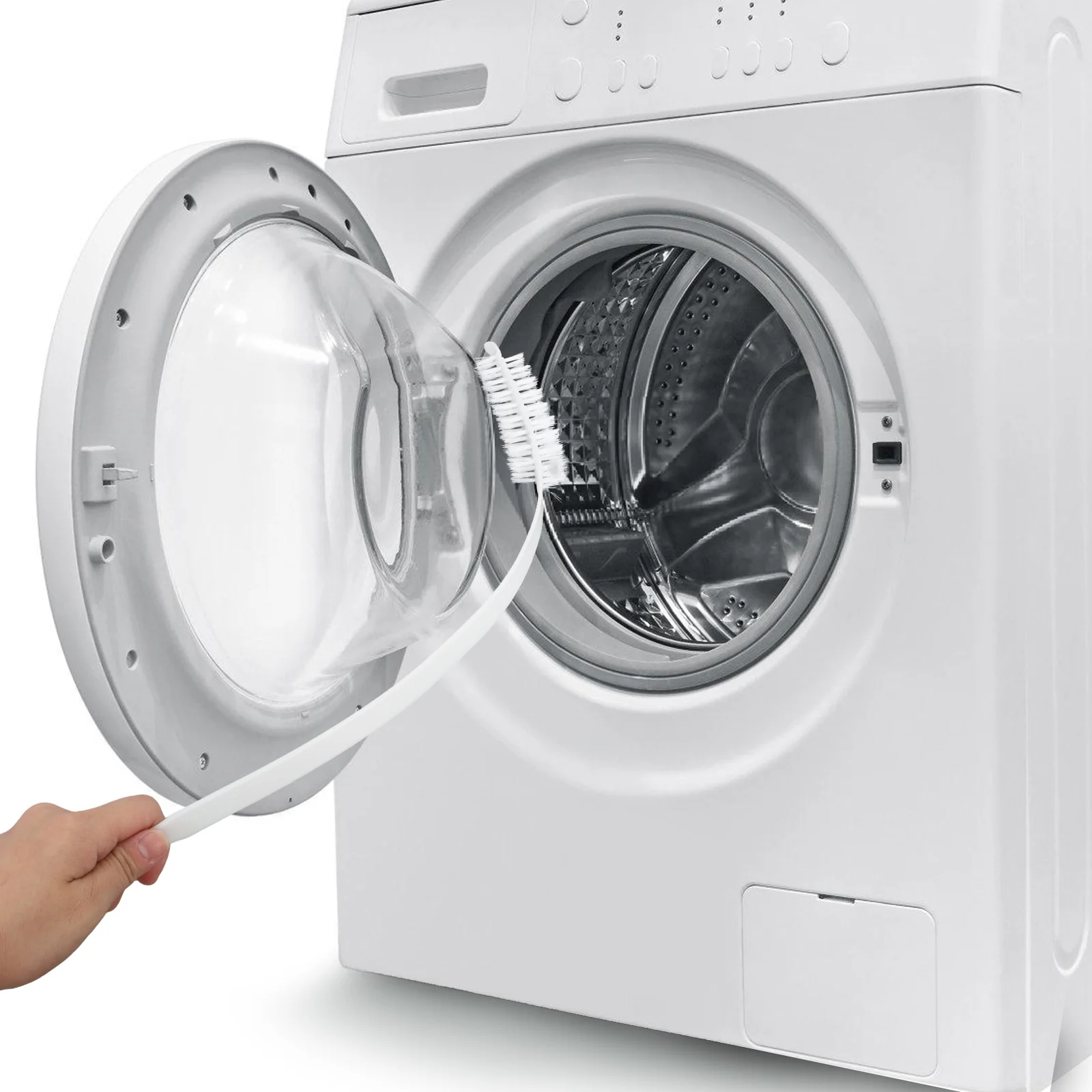 

2 pcs Washer Brush Soft Bristles Drum Cleaner Laundry Tools Plastic Material Ergonomic Design Front Load Washer Dryer