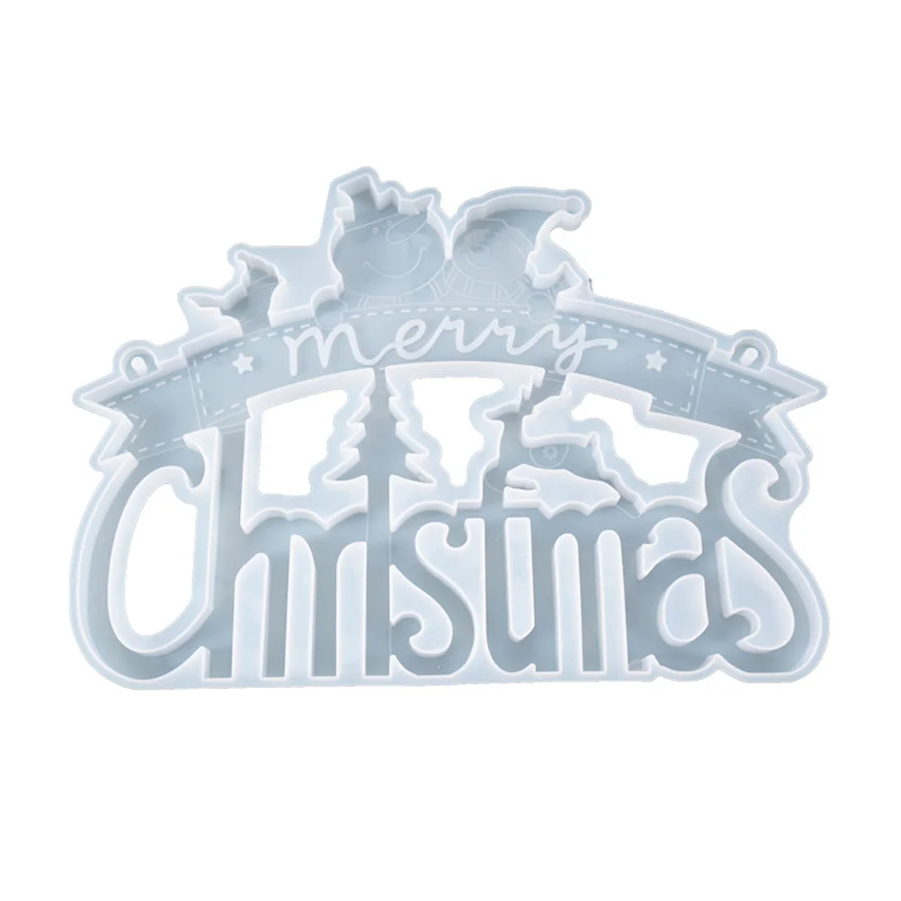 

Christmas Hanging Tag Silicone Mold DIY Flexible Transparent Epoxy Mold for Crafting Handmade Christmas Pendant Decorations