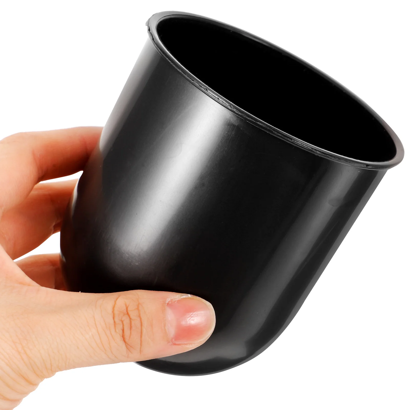 

3pcs Toilet Brush Cup Space-saving Plastic Container Household Cleaning Tool Holder Bathroom Accessory Black Lightweight Stand