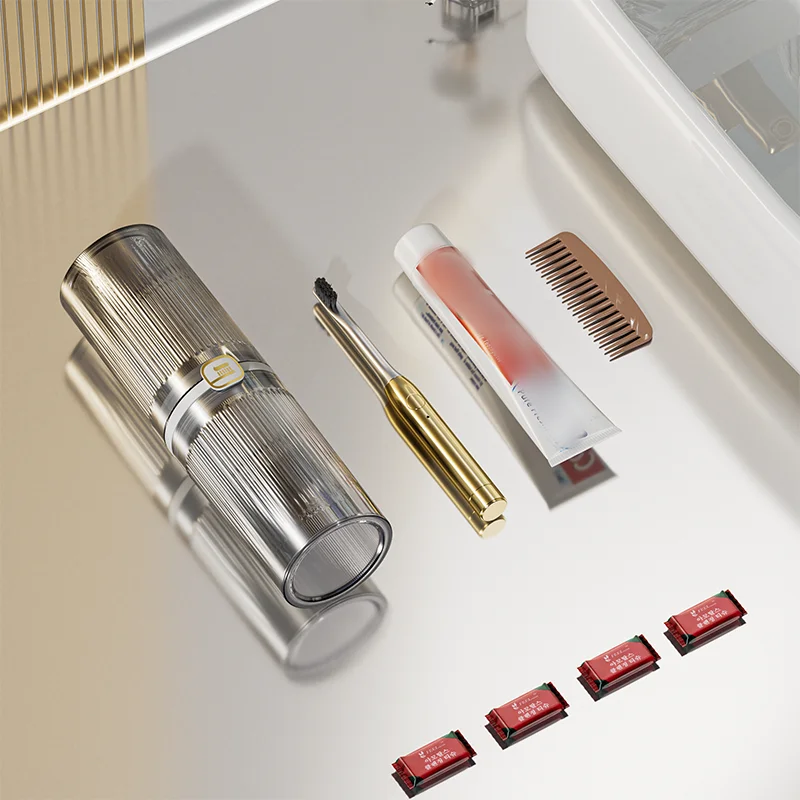 Travel Toothbrush Cup Portable Toothbrush Box Transparent Toothbrush Cup Couple Toothbrush Cup Anti fall Travel Cup Set of Two,