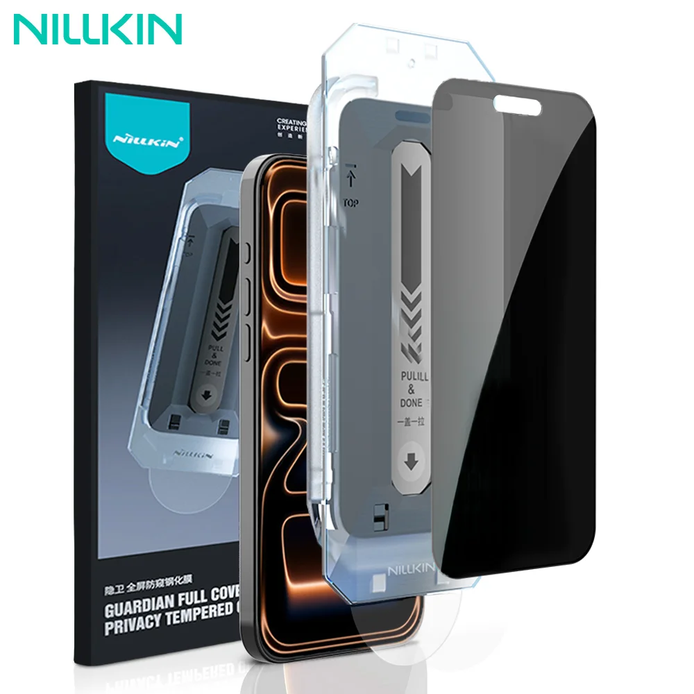 

NILLKIN For iPhone 17 Pro Max Screen Protector Anti-Peeping Tempered Glass Film for iPhone 17 Pro for iPhone 17 Film With Tool
