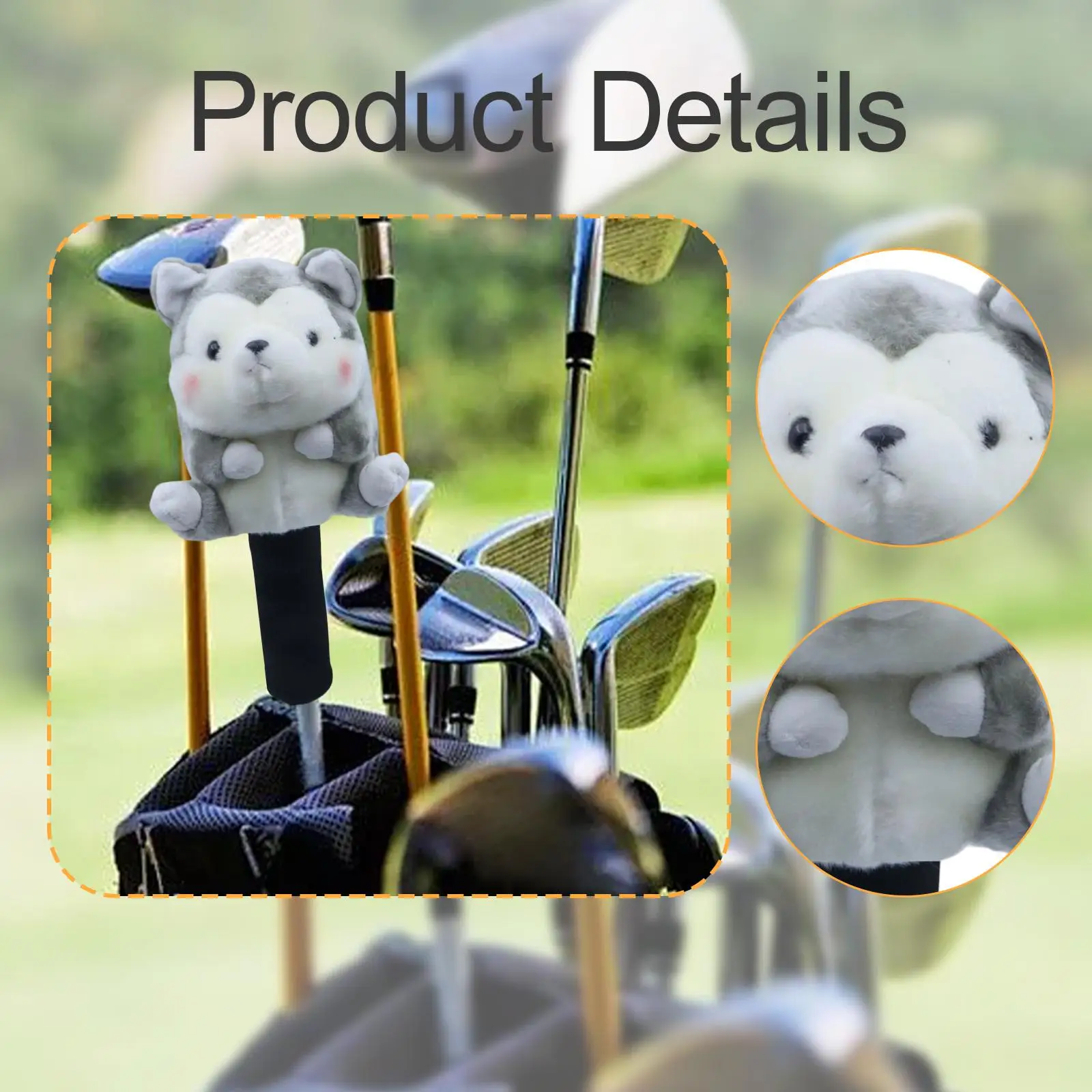 귀여운 만화 동물 플러시 골프 헤드커버 부드러운 하이브리드 드라이버 커버 골프 클럽 액세서리 선물 골프 스포츠 사용하기 쉬운 독특한 디자인