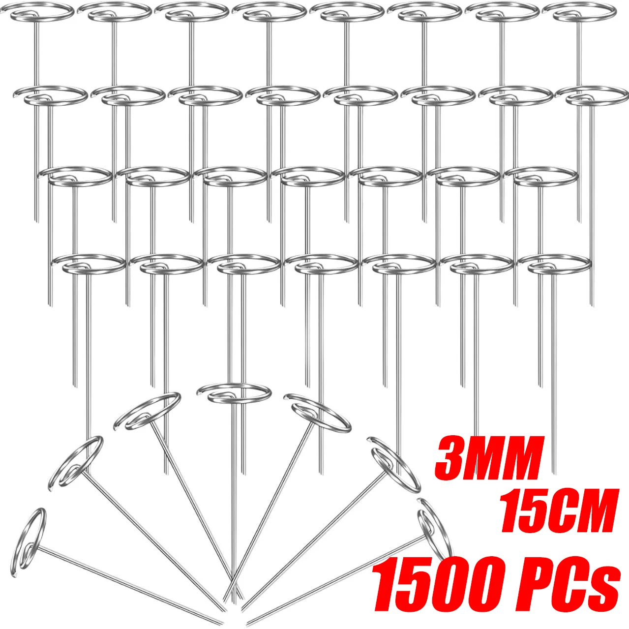 1500PCs Fence Tubing Stakes 3MM Thick 15CM Long