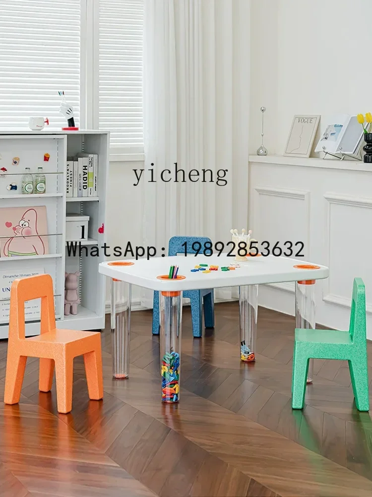 كرسي دراسة للأطفال من LYY، طاولة كتابة وكرسي رياض الأطفال، كرسي منزلي خفيف الوزن ومسند ظهر للأطفال لتناول الطعام