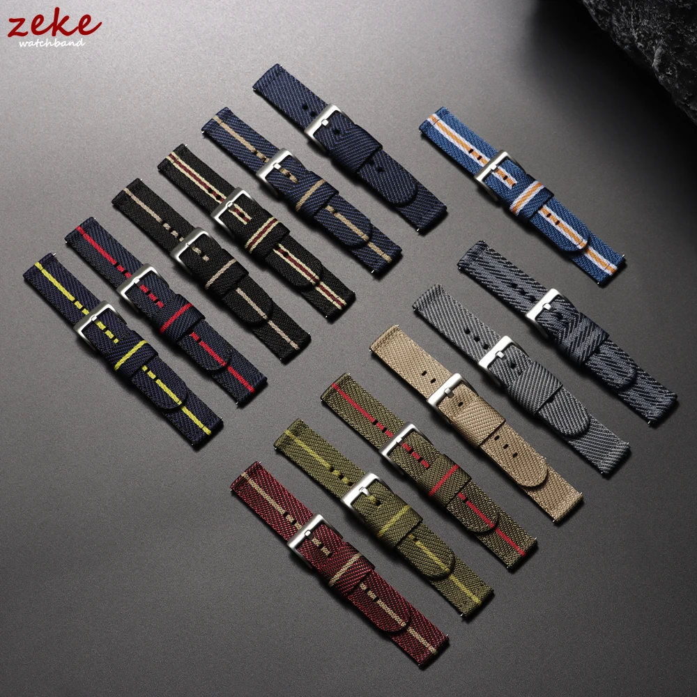 Nylon Watch Strap for Tudor for Omega Band Woven Canvas Fabric Wristband Men‘s Military Sports Quick Release Bracelet 20mm 22mm view 2