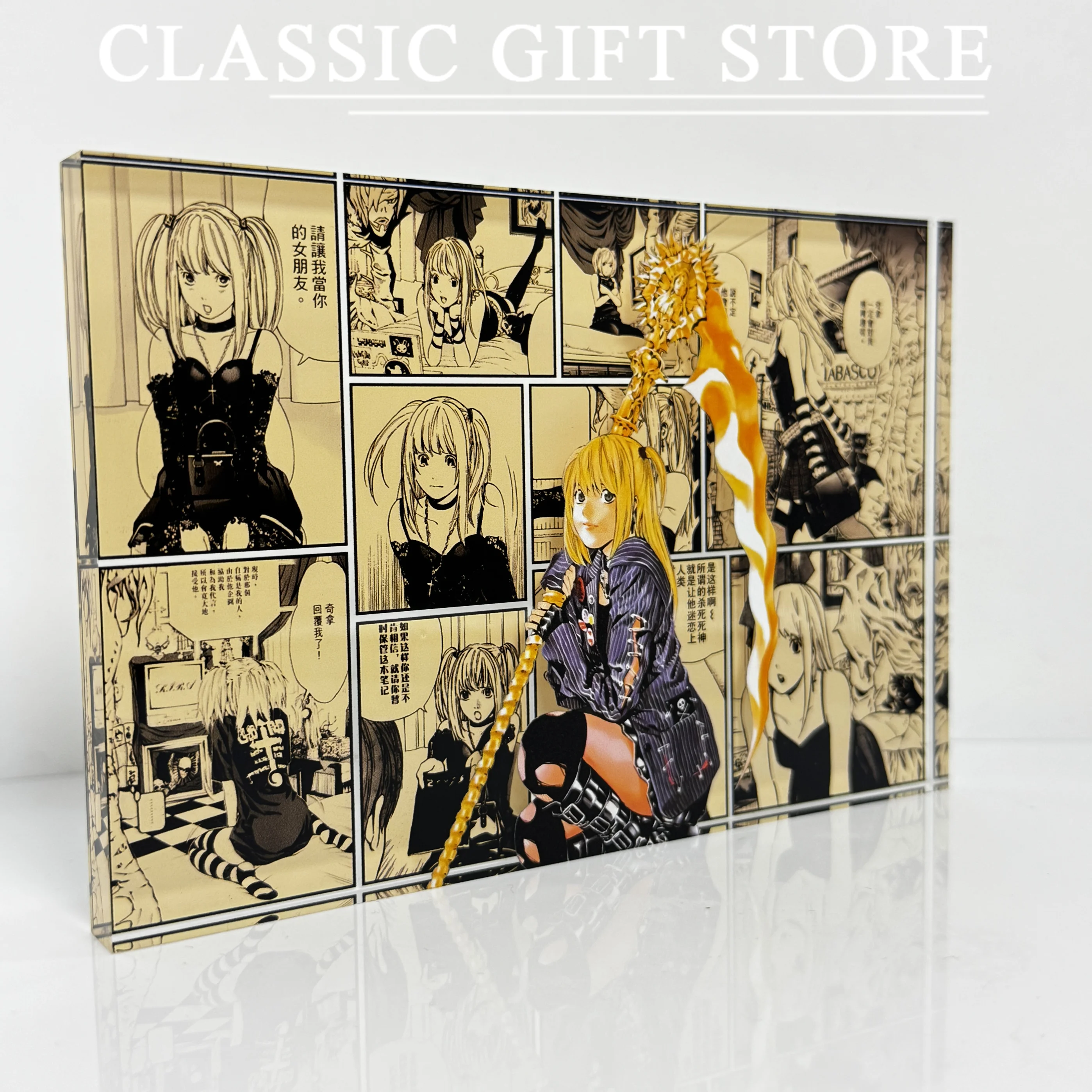 DEATH NOTE Anime Figuren MisaMisa Comic Acryl Baksteen Verjaardag Decor Model Speelgoed Artistiek Schilderen Desktop Ornament Fans Gift