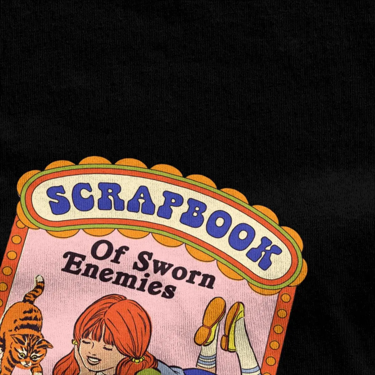 سجل قصاصات لأعداء التخسيس للرجال والنساء ، قميص قطني ، ملابس جديدة ، 70 ، 80 ثانية ، فن داكن ، قمم قصيرة الأكمام ، فكرة هدية #4