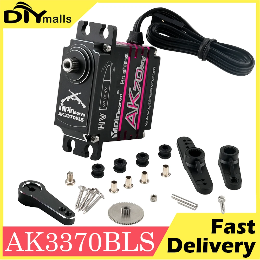 

AK70 70kg High Torque Magnetic Coding Brushless Digital Servo Motor waterproof 180 Degree Full Metal for Car Aircraft Robot