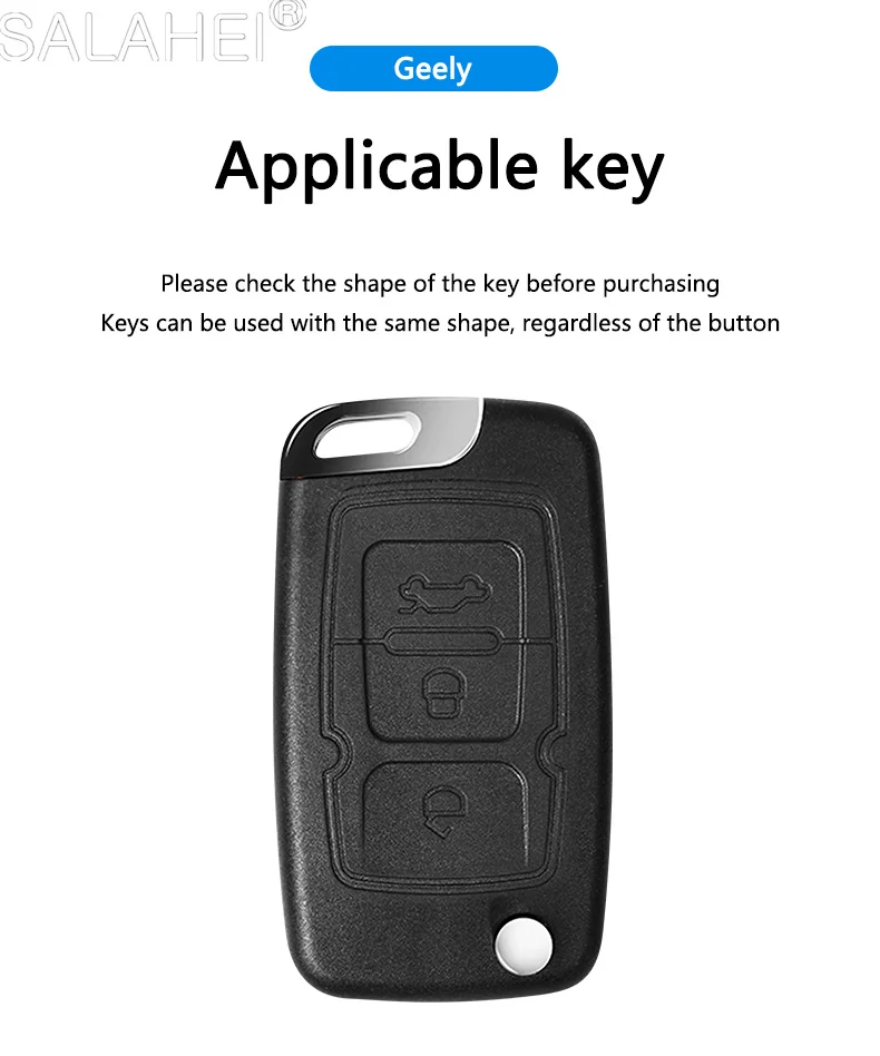 Car Flip Remote Key Case Cover Fob per Geely Emgrand 7 EC7 EC715 EC718 Geely Emgrand 7-RV EC7-RV EC715-RV EC718-RV accessori