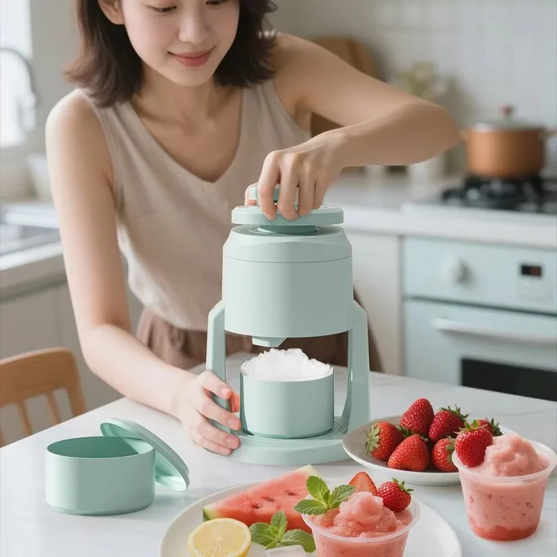 New hand crank small household ice crusher manual non-electric ice shaver for smoothie kitchen ice machine