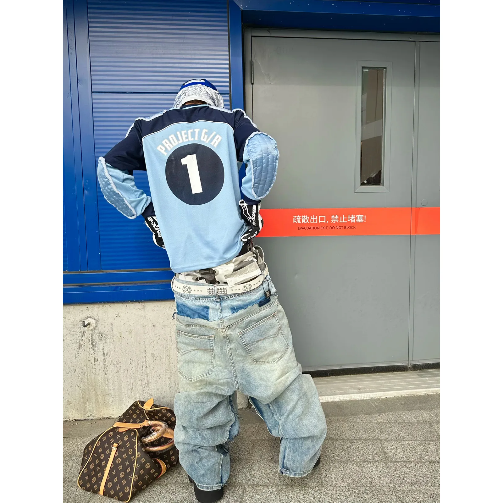 Grailz Project G/R عالية الجودة 2026 منصات الكتف درع المرقعة الطباعة الرقمية طويلة الأكمام جيرسي هوديي ثنيات قطع