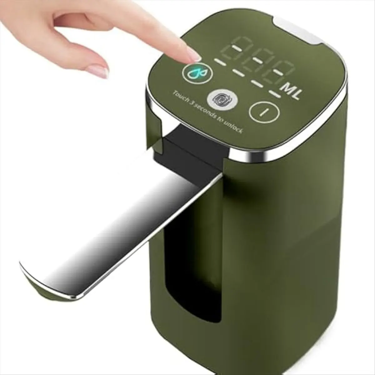 A04V Foldable Electric Water Dispenser Pump-Rechargeable Water Jug Dispenser for 5 Gallon Bottles,Quiet Automatic Water Pump