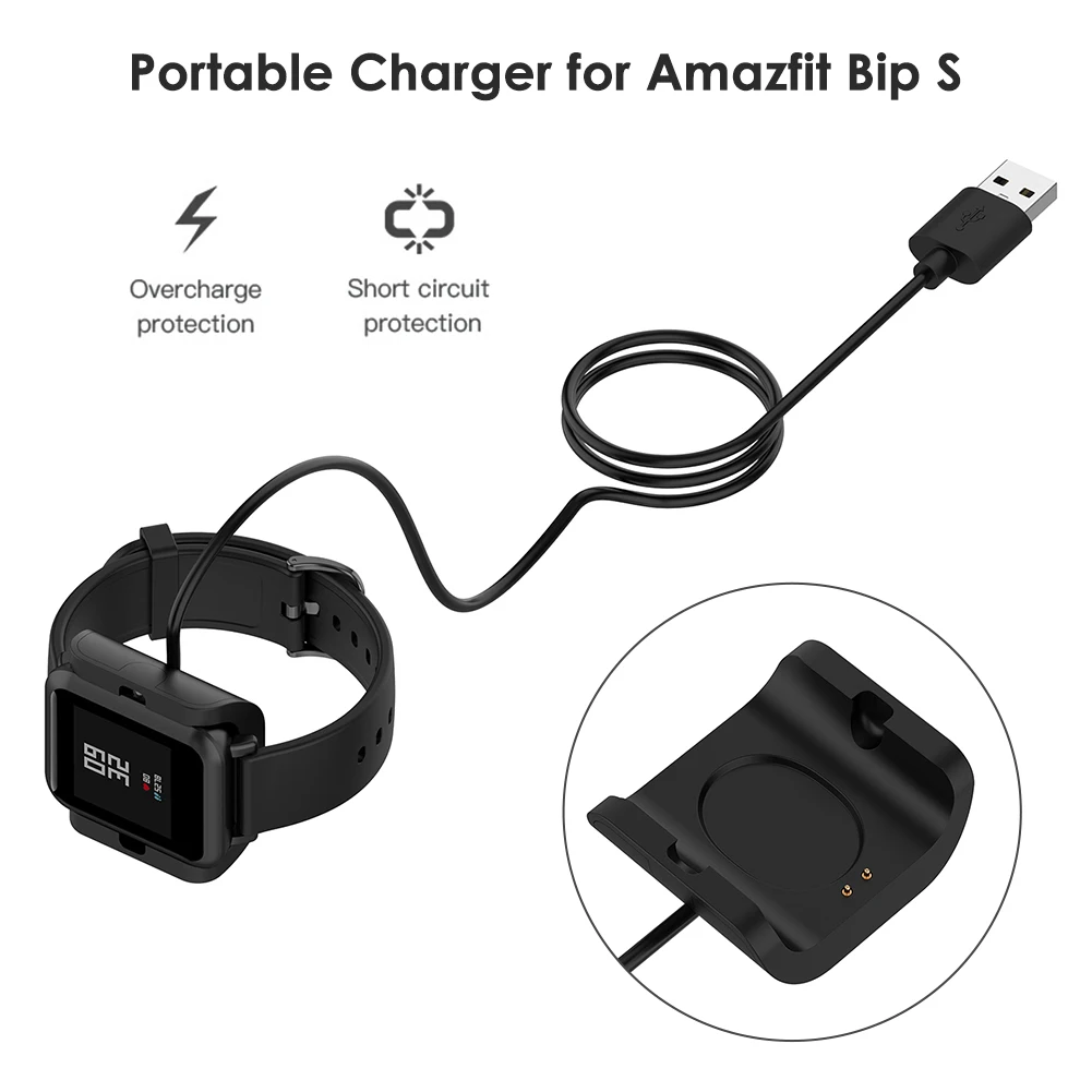 

USB Charger Cradle For Amazfit Bip S A1805 Smart watch Charging Cable For Amazfit A1916 Dock Station Adapter Accessories