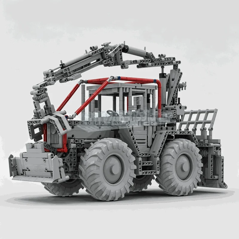 1440PCS Forestry Cab Protection Truck Vehicle Building Blocks Model MOC Custom Puzzle Creative DIY Assembly Educational Toy Gift