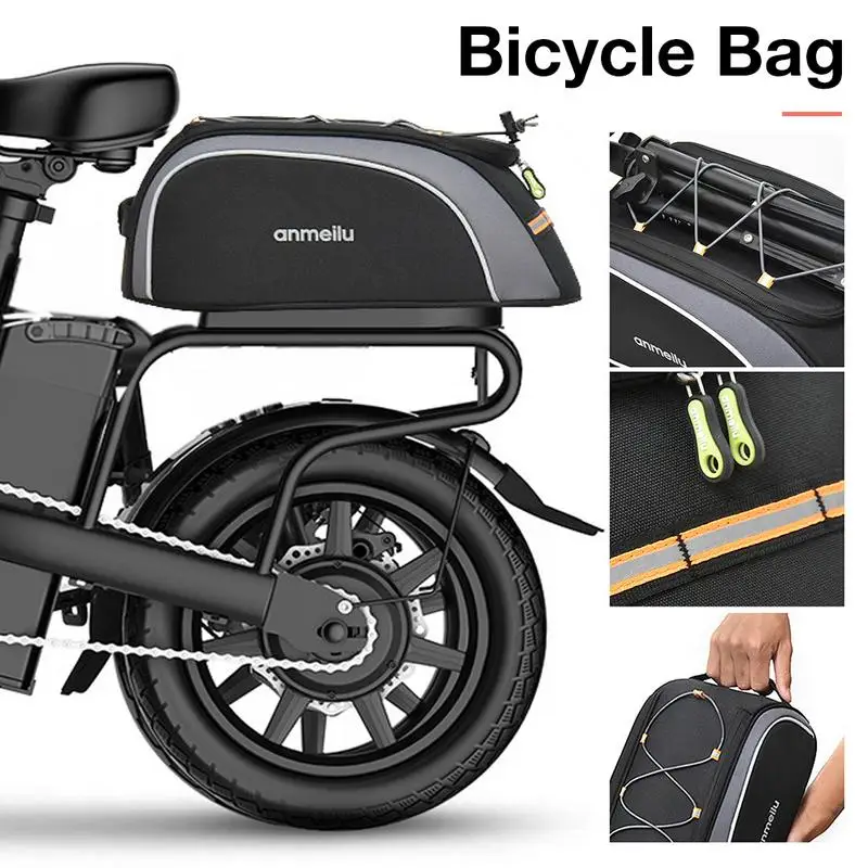 Bicycle Bags 8L Large Capacity Waterproof Cycling Bag Mountain Bike Saddle Rack Trunk Bags Luggage Carrier Bike Bag