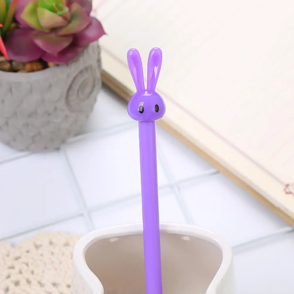 Quick-drying Ink Pen Cute Rabbit Design Gel Pens Set Quick-drying Ink Ultralight Non-slip Grip 4 Pack Writing for Comfortable