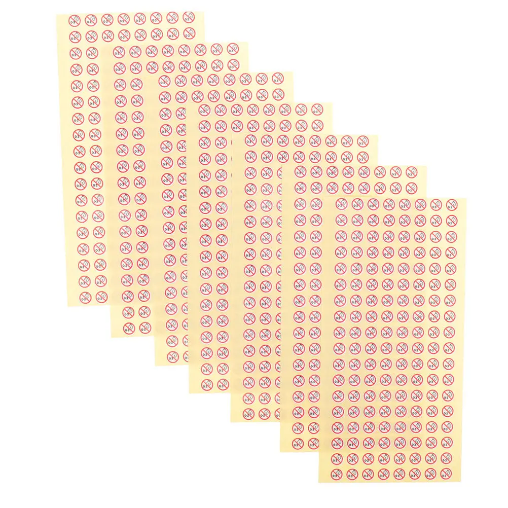 

500 шт. наклеек-стикеров с запрещающими знаками, самоклеящиеся предупреждающие этикетки для пищевых продуктов, домашнего использования, ухода за детьми, детских садов