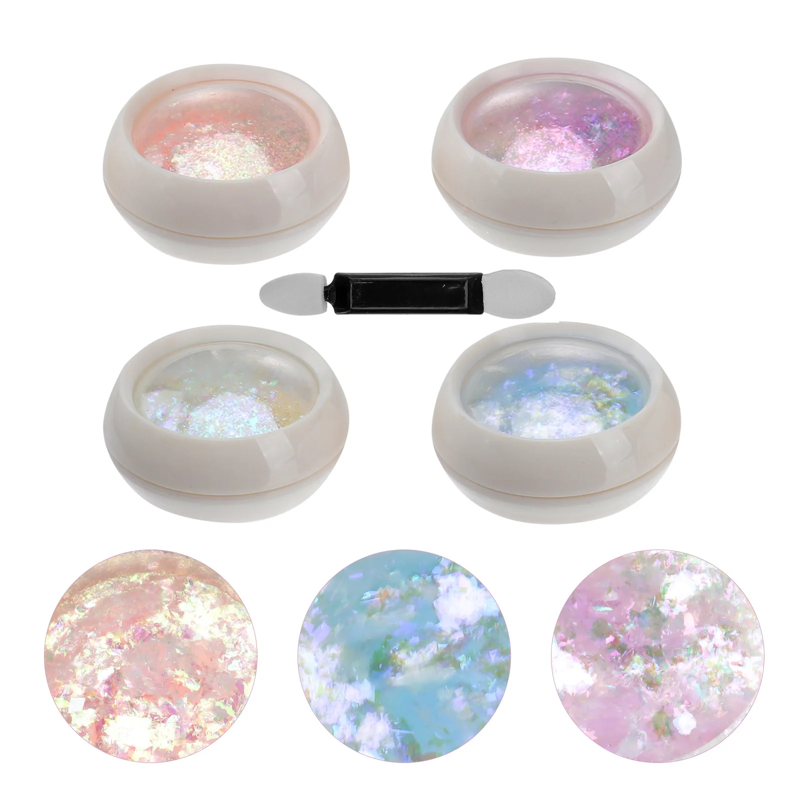 

4Pcs Nail Art Opal Powder Decors Delicate DIY Manicure Ornaments Glittering Nail Decorative Supplies for Fingernails Toenails