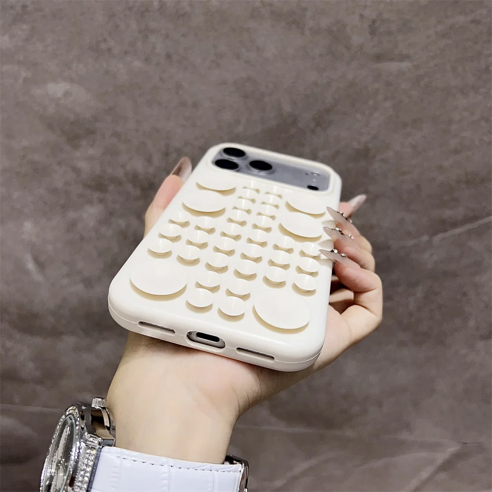 Runde Saugnapf-Silikon-Handyhülle für iPhone 18 17 16 Pro 15 14 13 Max, starke Adsorption, multifunktionale stoßfeste Hülle – Detail 3