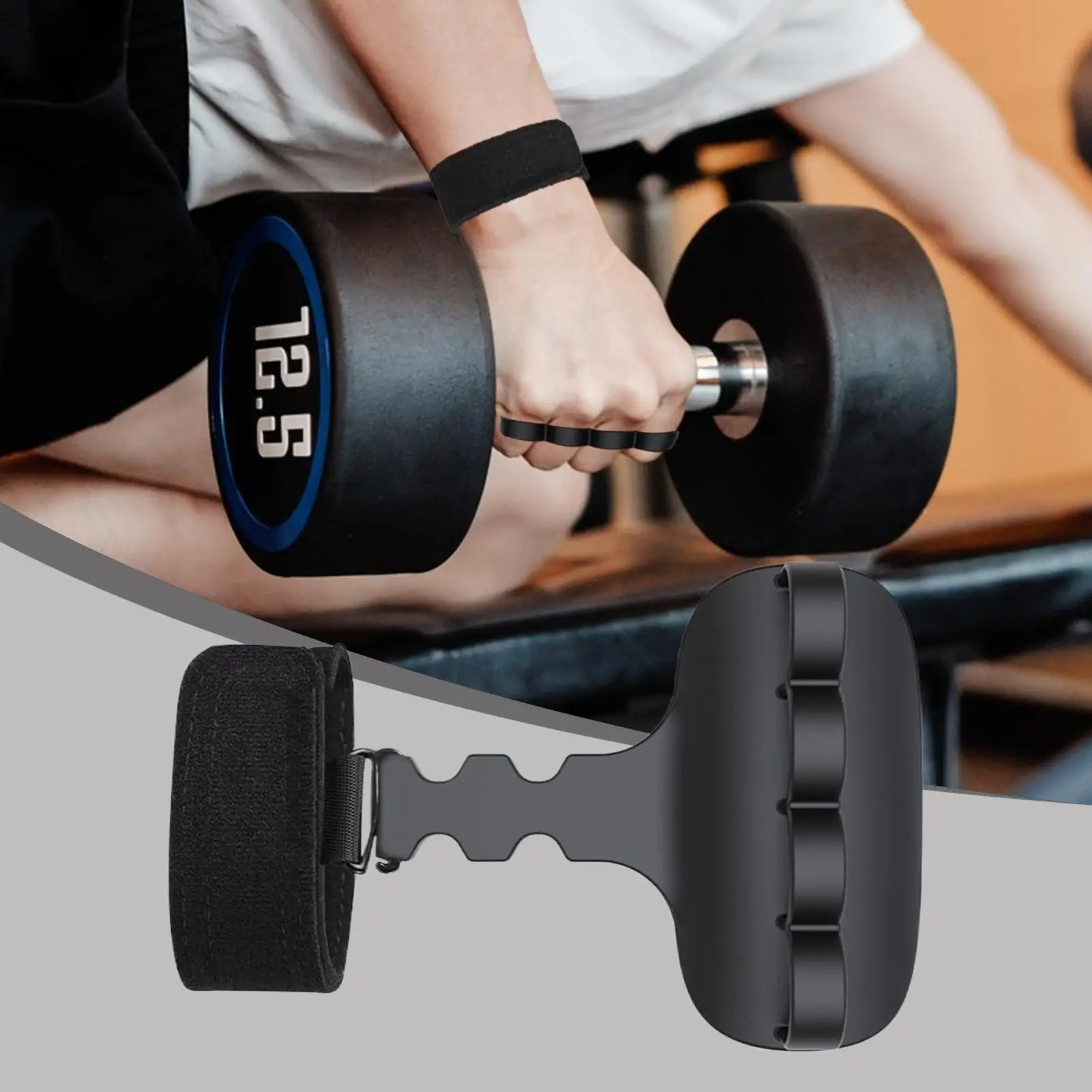 Weight Grips For Women Silicone Home Workout Trainer Anti-Slip Hand Grips For Forearm Strengthening Barbell Dumbbell Cable - view 3