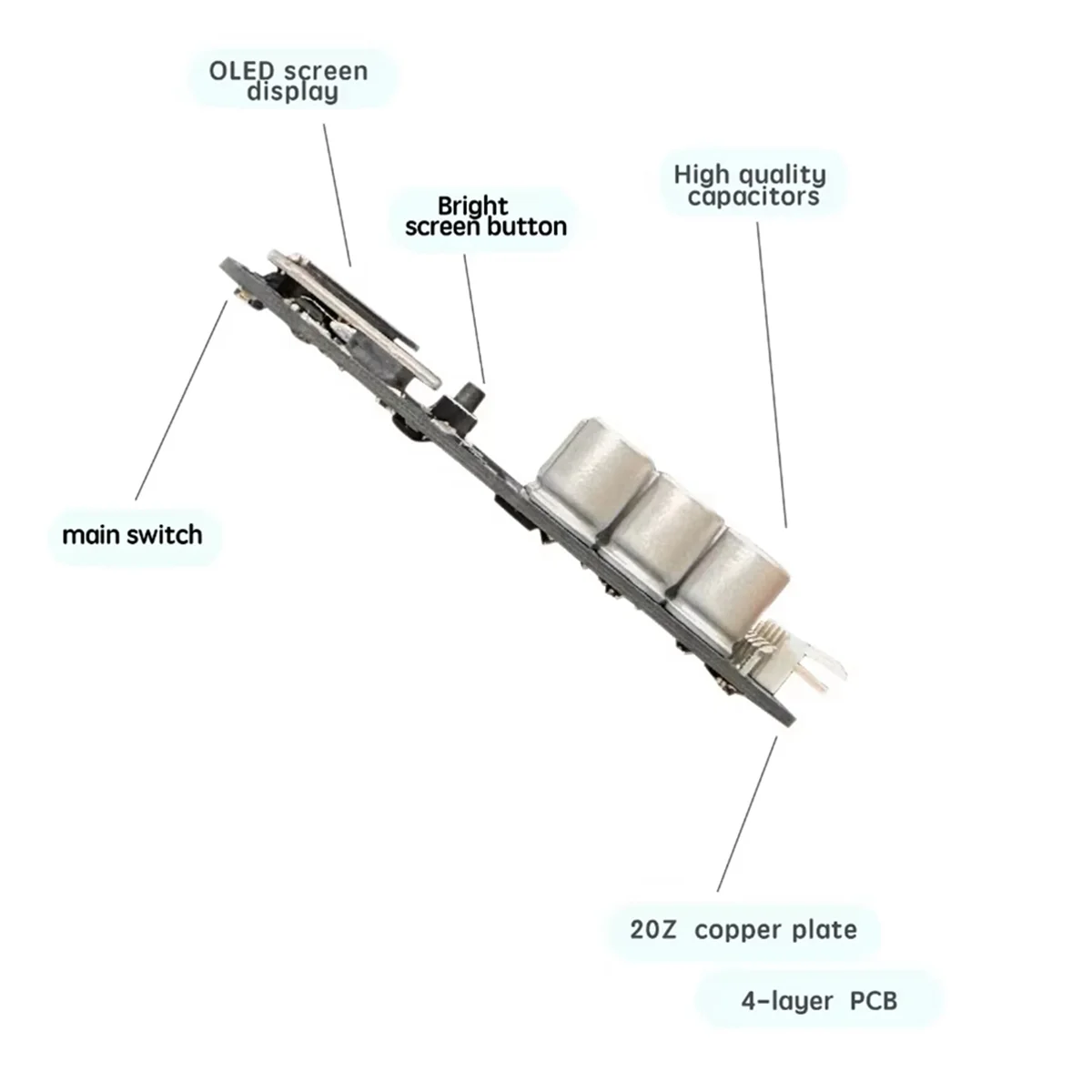 

2025+New Lithium Battery Active Balancer 5.5A 4S 12V Li-Ion/Lifepo4/NCA Equipped with OLED Screen Battery Capacitor Balancer
