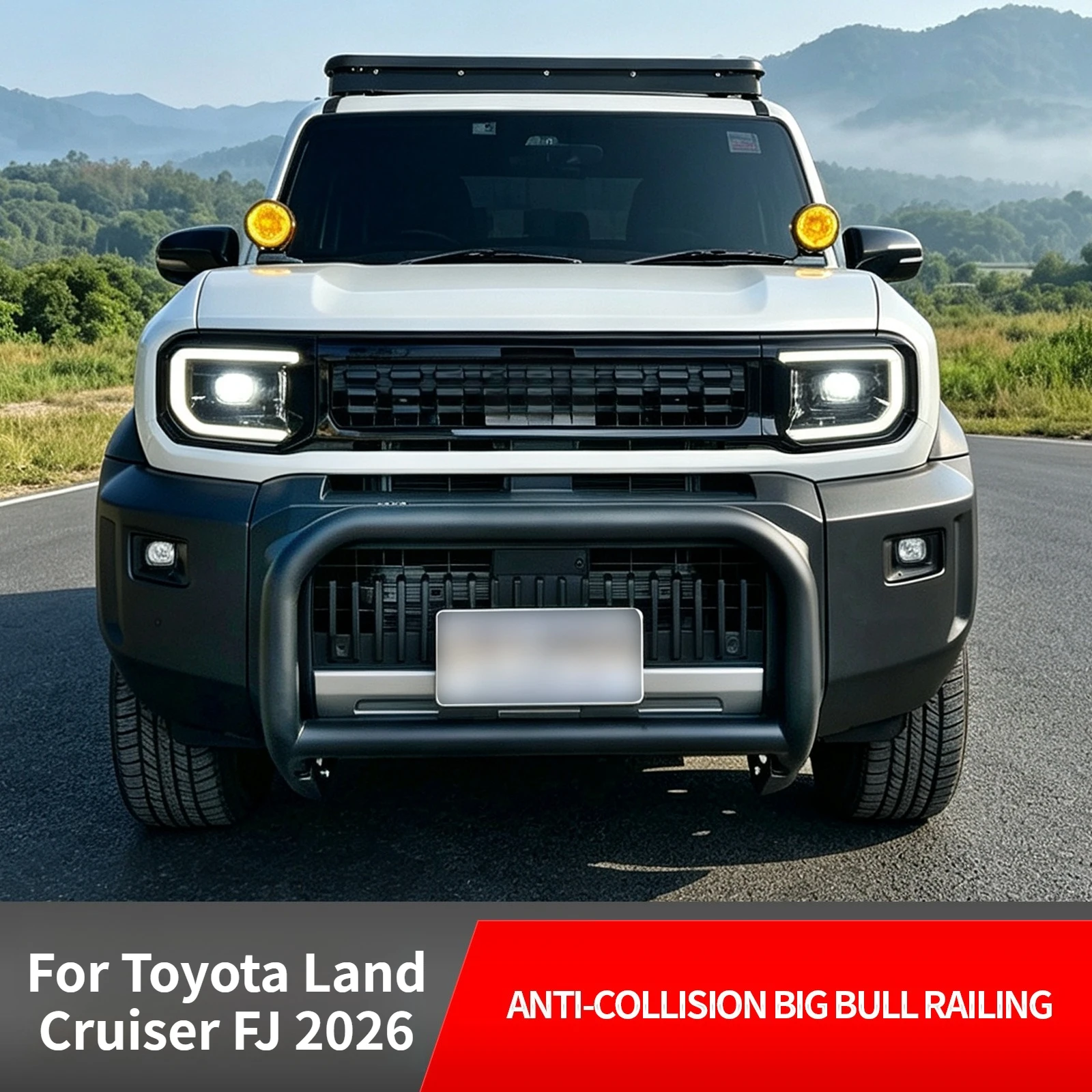 For Toyota Land Cruiser FJ 2026 Front Bumper Bull Bar Off-road Modified Anti-collision High type Large U-shaped Protective Bar view 2