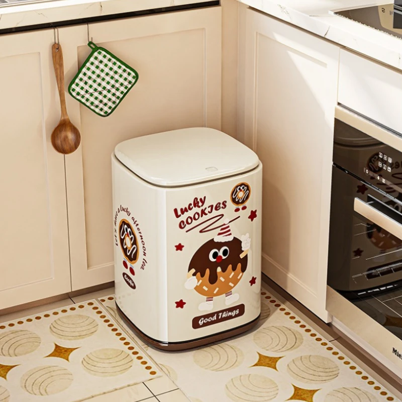 

Household Covered Waste Bins High Appearance Level Movable Double Bucket Waste Bins Bedroom Living Room Home Vuilnisbakken JTW