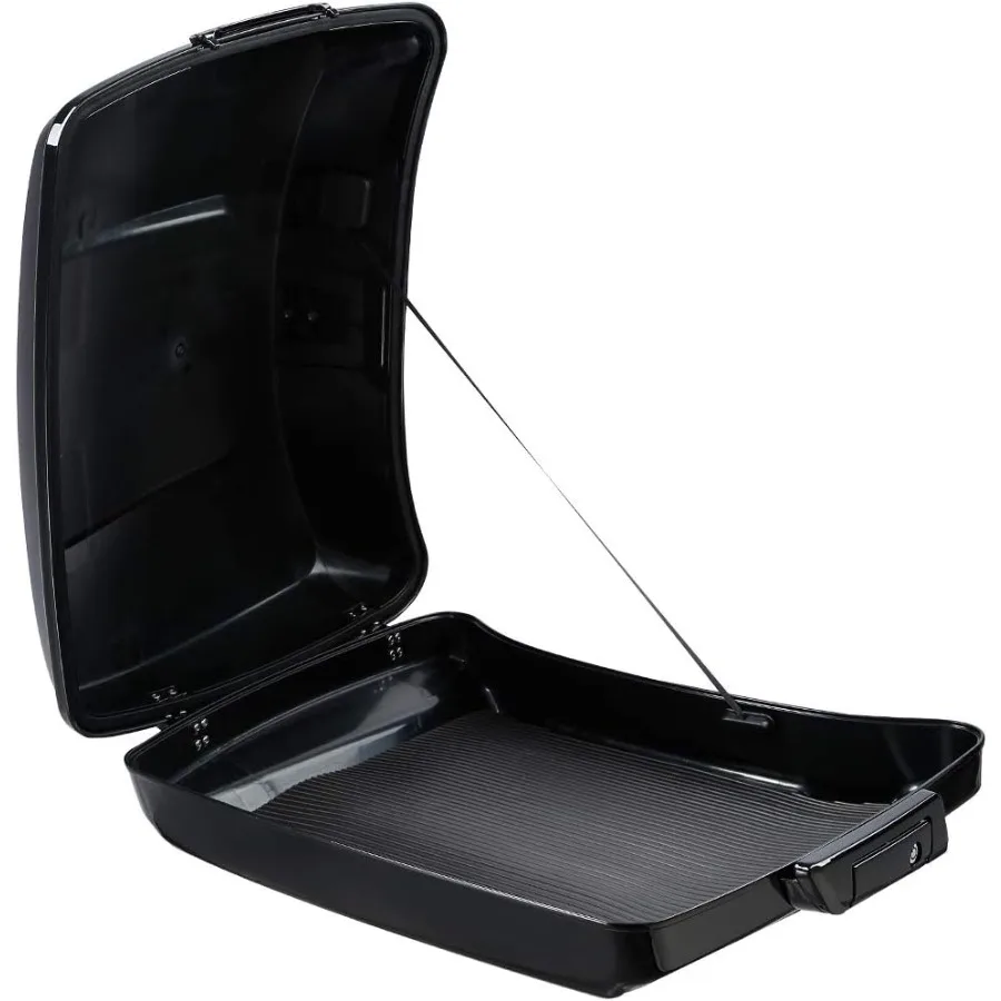 แร็คท้ายรถมอเตอร์ไซค์ Razor Trunk พร้อมฝาปิดพนักพิงและราวบน สำหรับ Harley Road King Electra Street Glide รุ่นปี 2014-2025 รุ่น Touring ทนทาน