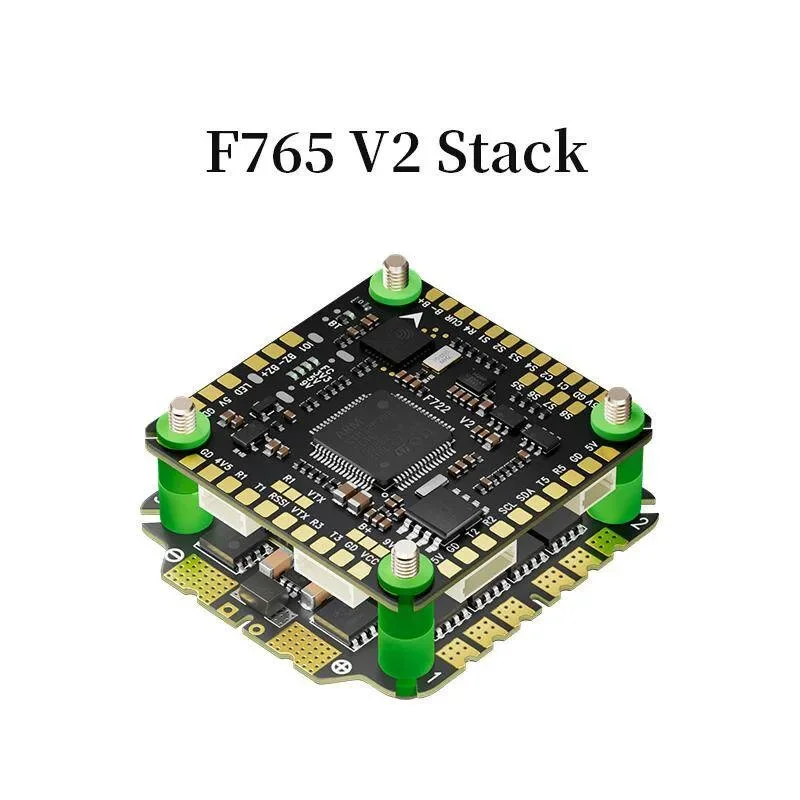 RoRuSAocoda RC F765 V2 AM32 Flight Stack F722 Controller With 65A 32 Bit Unit 3 To 8S Voltage System Integrated Assembly For FPV