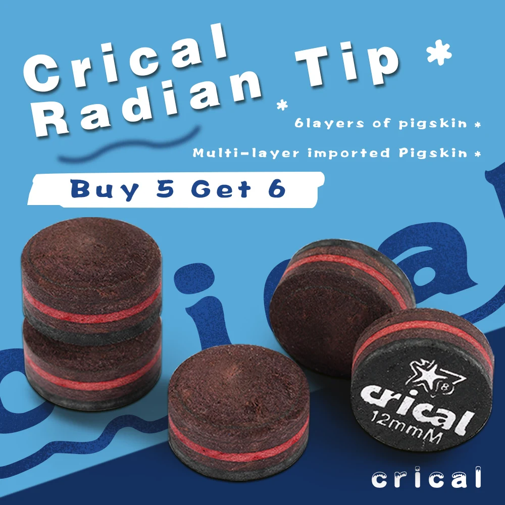 

NEW CRICAL Billiard Pool Cue Tips 5pcs Buy 5 Get 6 Carom Cue Tip/Snooker Cue Tip 10mm 10.5mm 11.5mm 13mm Billiard Accessories