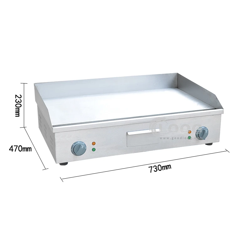 شهادة CE Dorayaki Teppanyaki آلة شواء لوح تسخين شواية كهربائية تجارية من الفولاذ المقاوم للصدأ