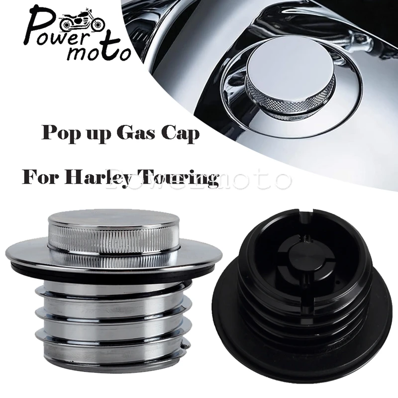 For Harley Softail M8 Sport Glide FLSB Slim FLSL Low Rider 2018+ Aluminum Motorcycle Pop Up Gas Cap Vented Fuel Oil Tank Cover