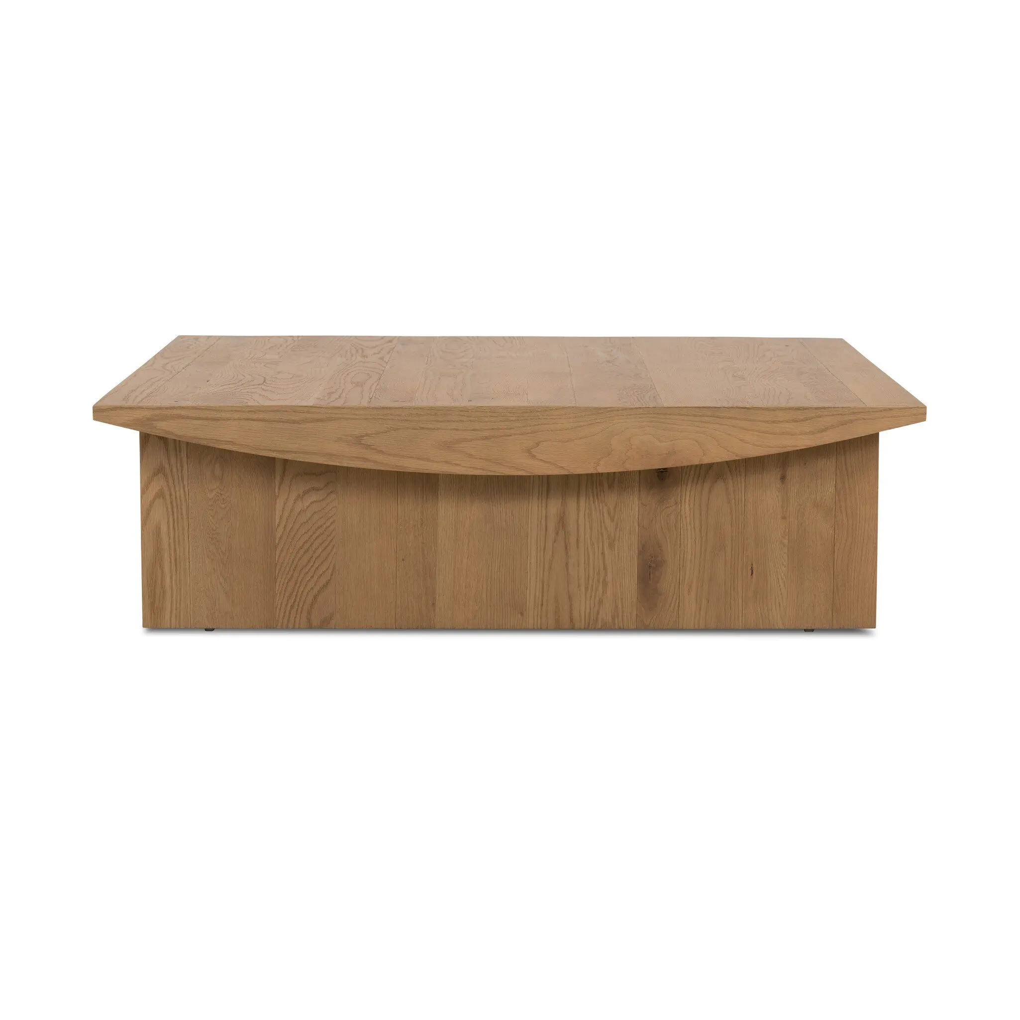 Modern Minimalist Solid Wood Coffee Table Natural Oak Finish Large Rectangular Center Wooden Table For Home Furniture