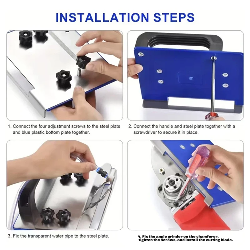 Комплект подставки для угловой шлифовальной машины типа ABDJ-100 для плитки 45 ° Угловая шлифовальная машина для резки фаски, инструмент для снятия фаски с металлической рамой