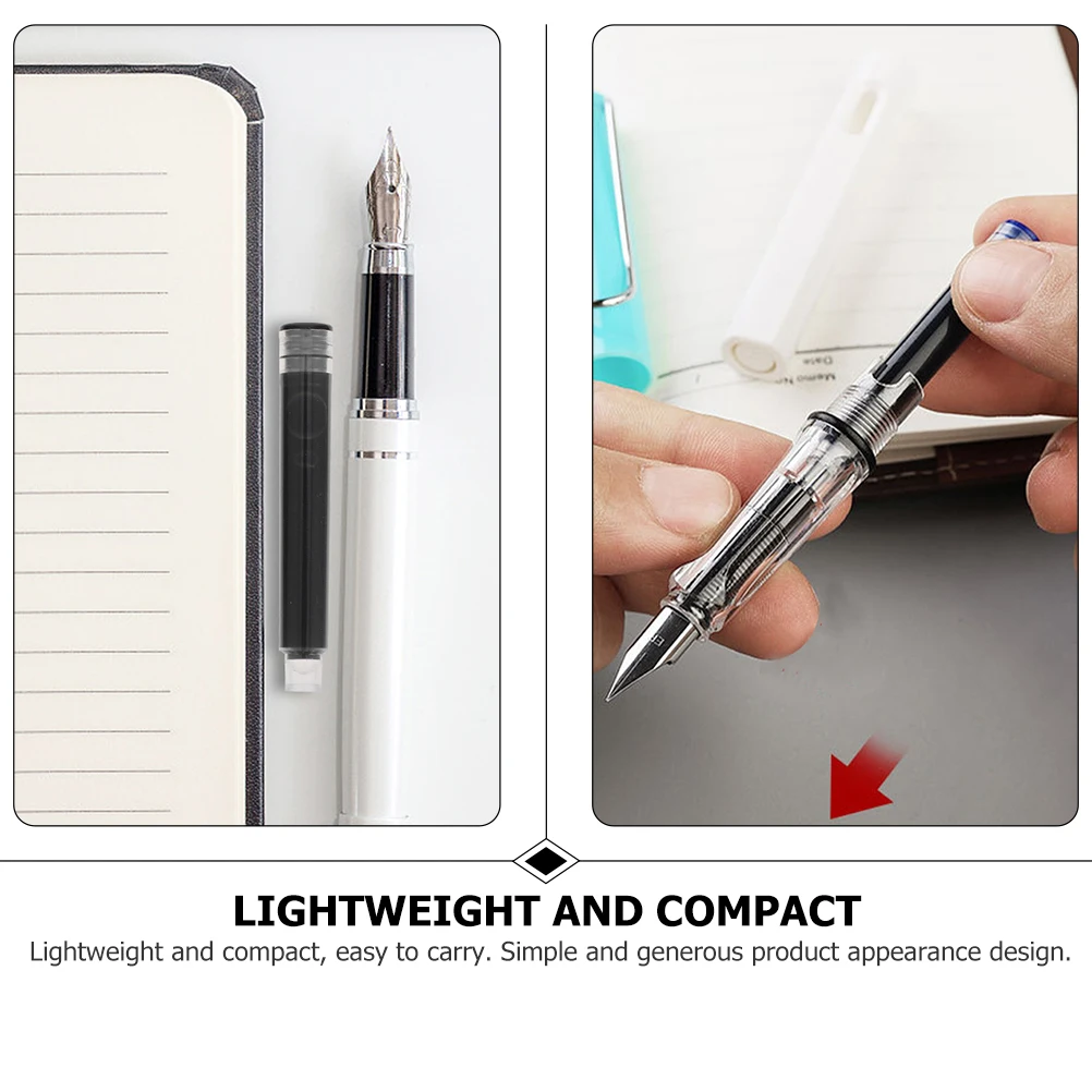 4 Kantong Isi Ulang Tinta Fountain Pen Kartrid Tinta Portabel Universal Desain Ergonomis untuk Penggunaan Kantor Sekolah Pena Fountain