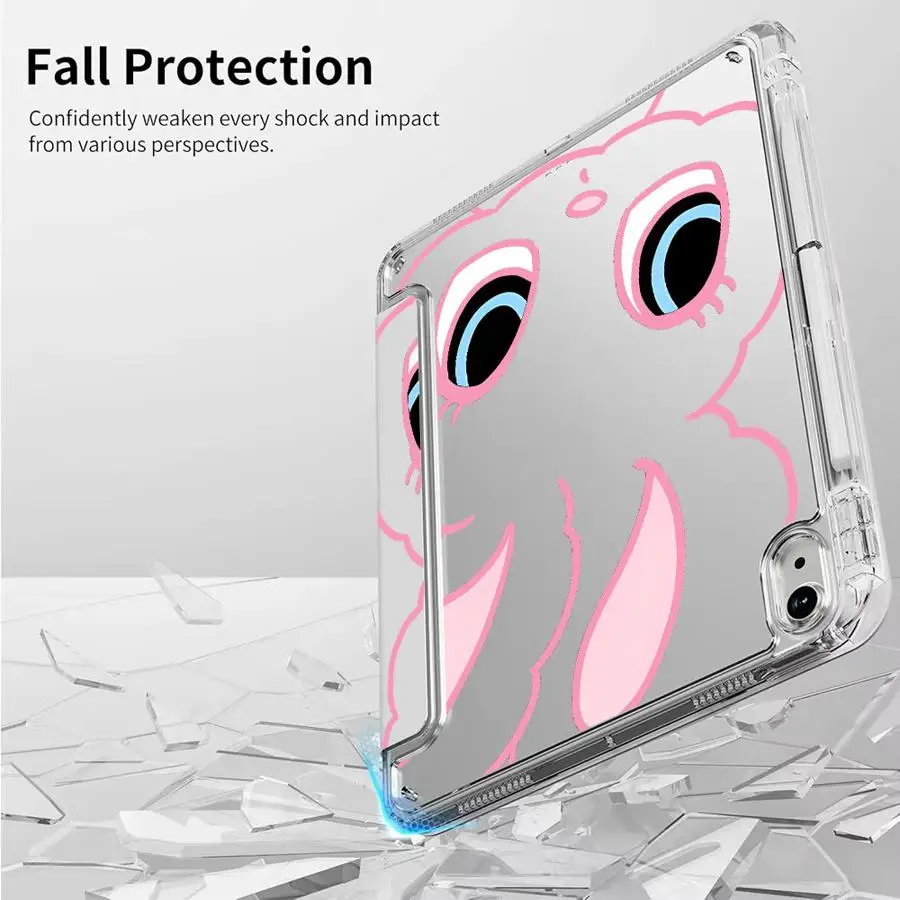 Cute Rabbit Cat Tablet Case For iPad Mini 6 7 Pro 2025 Pro 11th 10th 9th 8th 7th 12.9inch Air 4 5 M3 M2 1 2 M4 11inch Y-Fold