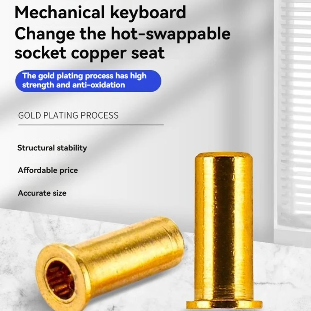 A98E-100PCS Mechanical Keyboard To Hot Plug Socket Keyboard PCB Soldering Reaming Pin Socket For Kaihua Shafts Cherry Shafts