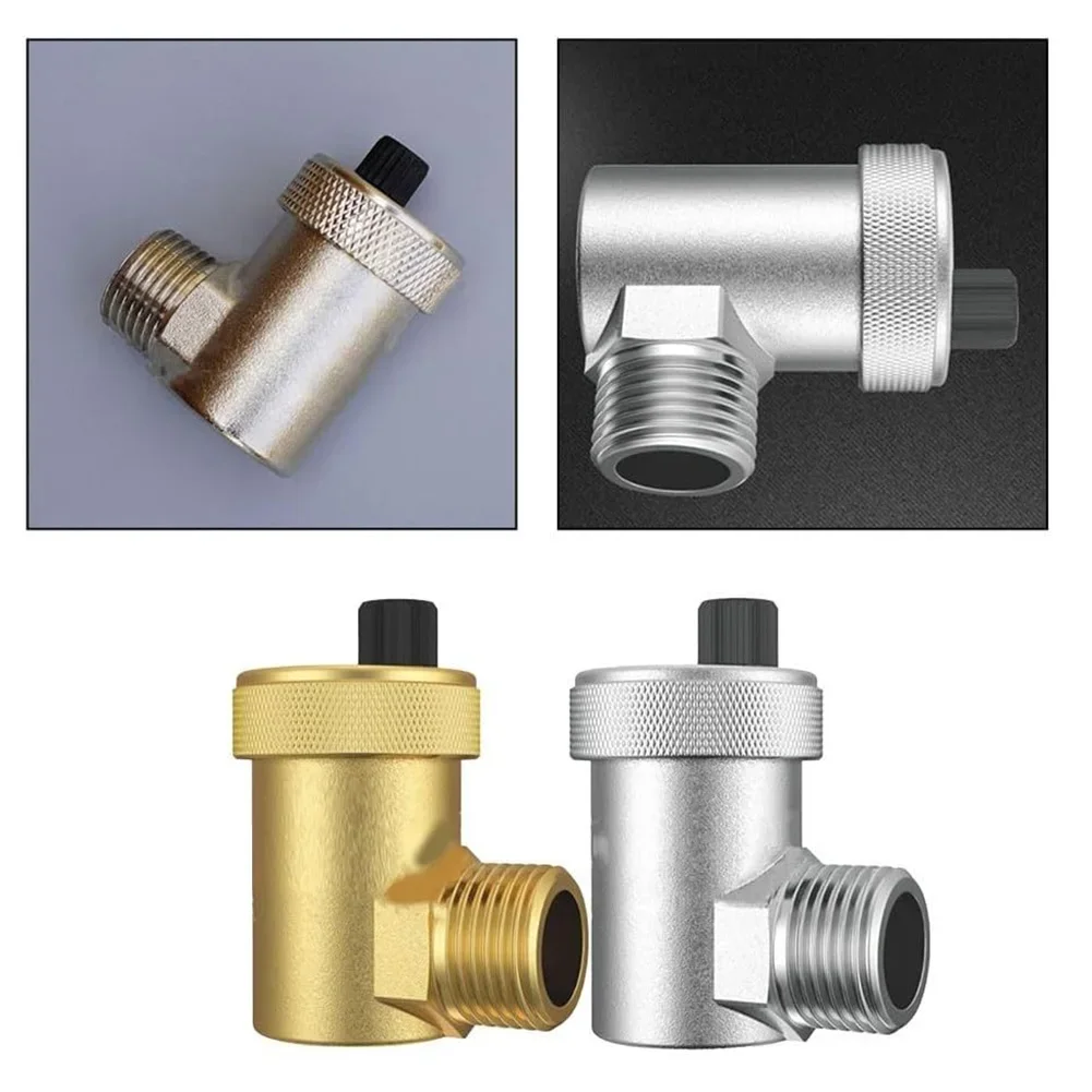 Automatic Bleed Valve G1/2 Brass Automatic Air Release Valve For Water Heating Systems Angle Type Relief Valve