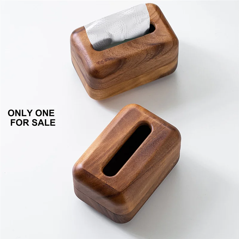 

ABJO-Wooden Tissue Boxes Bread-Shaped Tissue Storage Box Napkin Case Tissue Holder Napkin Holder Ornaments Crafts For Table