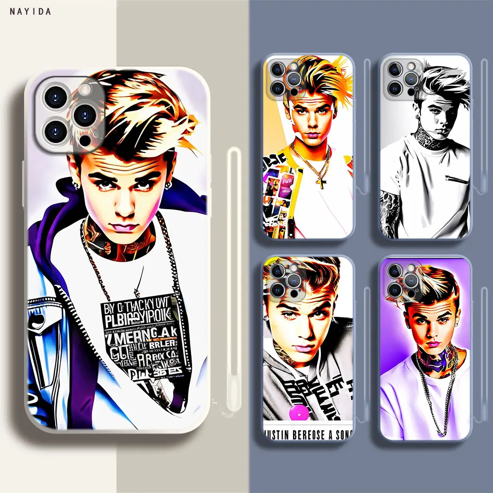 Soft Silicone Phone Case For Apple iPhone 15 14 13 12 11 Pro X XS Max XR Plus Mini Cover justin bieber purpose songs