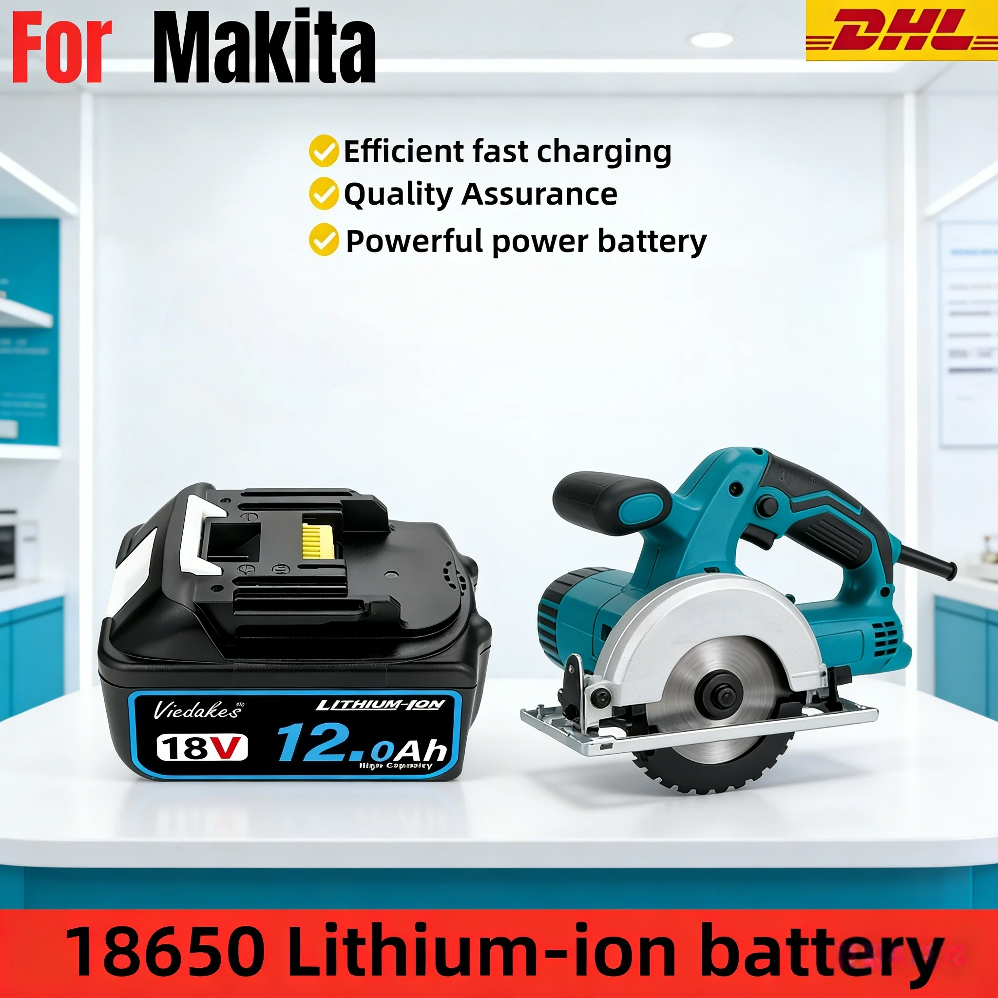 

✓✓for Makita tool Battery, 6.0Ah for Makita 18V Battery, for Makita BL1860B BL1840 BL1830B BL1850B BL1850 BL1815.♻