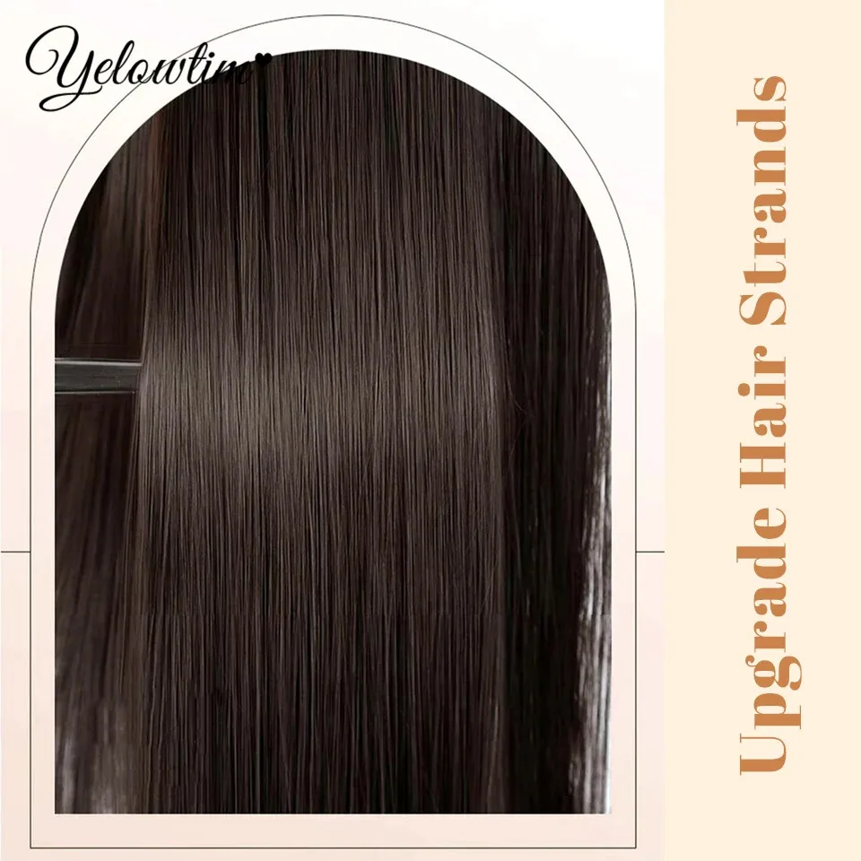 Yelowtim longo sintético fofo onda natural ondulado perucas de cabelo encaracolado com boné chapéu de pescador naturalmente conectar peruca de chapéu ajustável